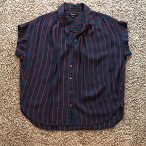Madewell Button Up Striped Top